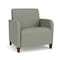 Lesro Siena Lounge Reception Wide Guest Chair, Walnut, OH Eucalyptus Upholstery SN1201 - alternate 1